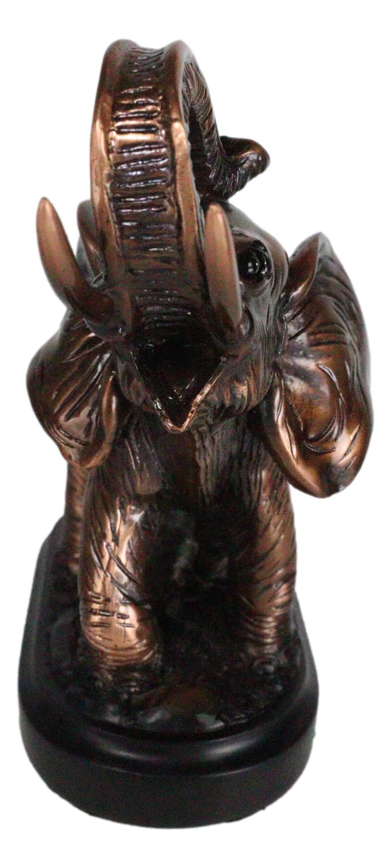 6.5"L Elephant On Trophy Base Figurine