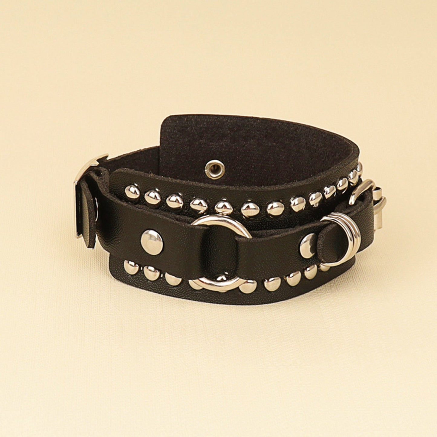 Punk Rock Cuff Wrap Leather Bracelet  for Men/Women