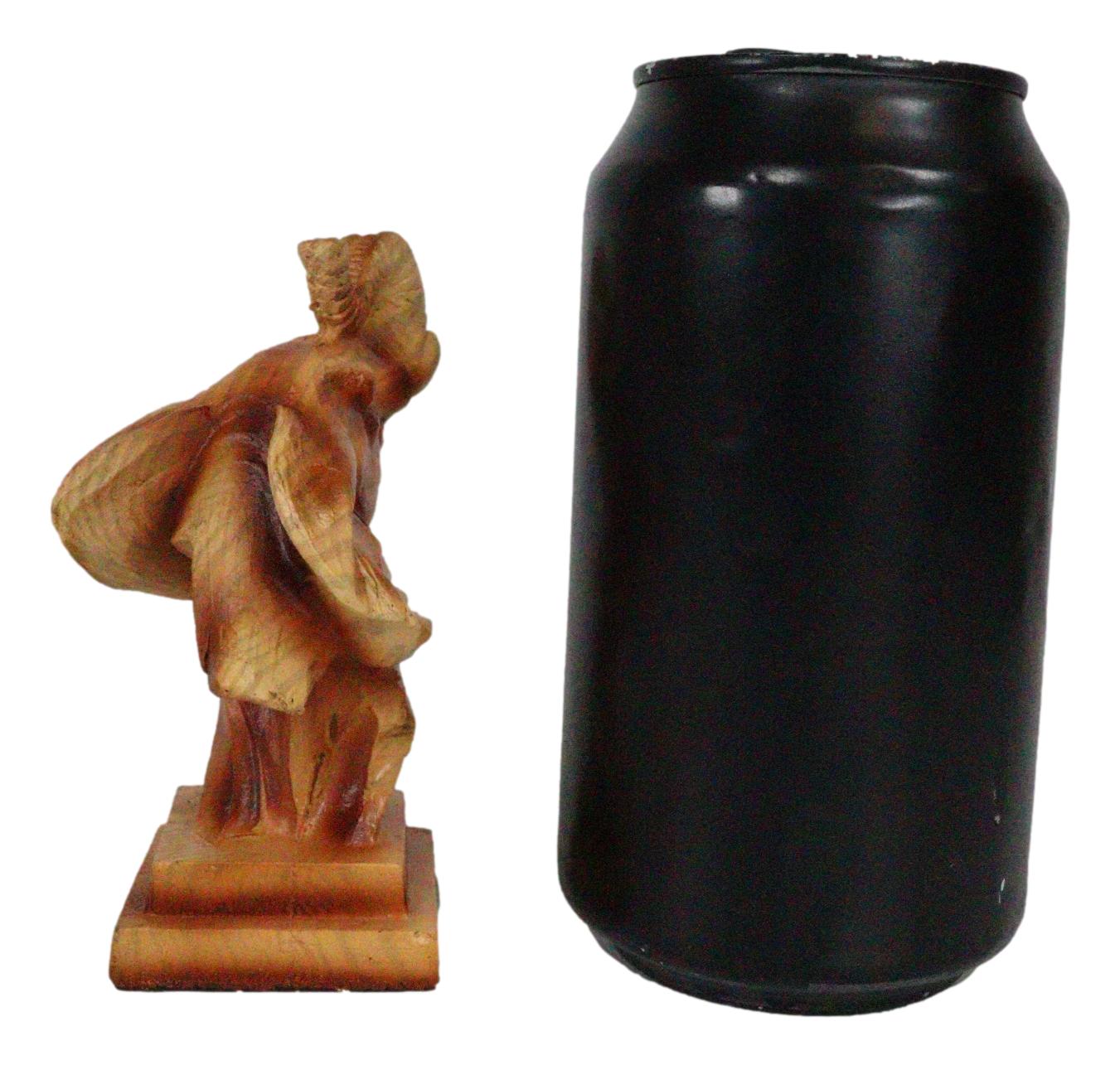 Safari Wildlife Elephant Bust Wood Carving Figurine
