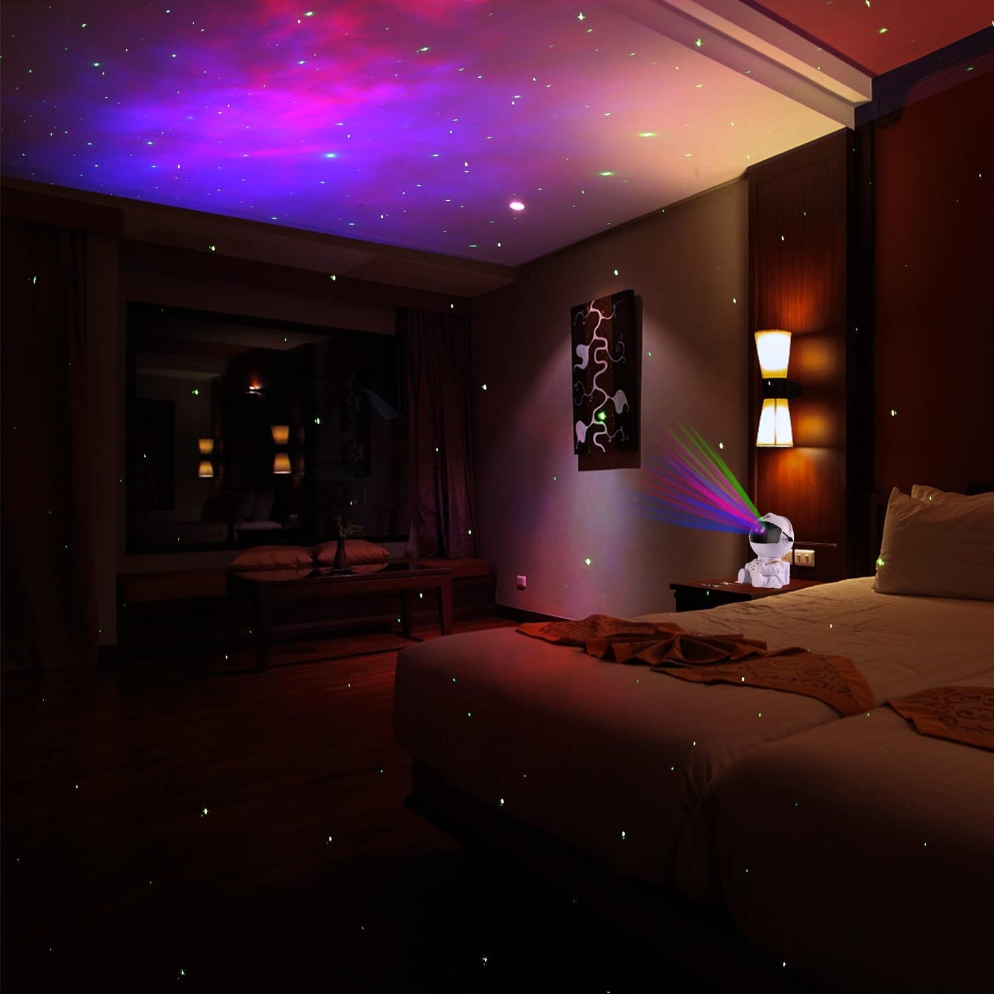 LED Astronaut Stars Projector Night Light