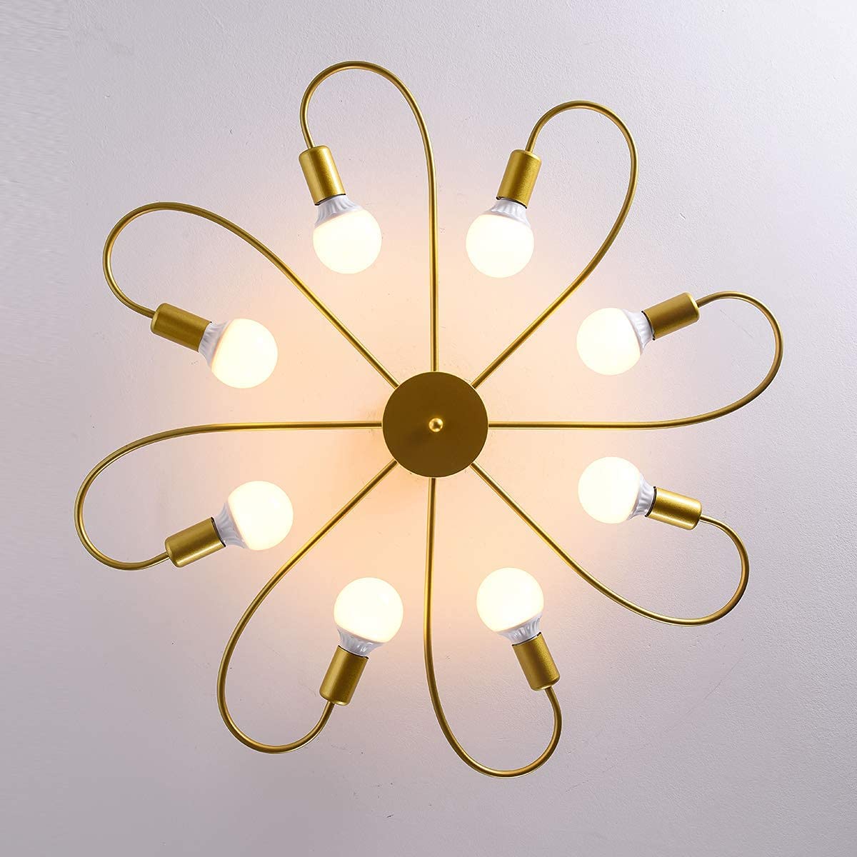 Modern 8-Light Ceiling Light Fixture Sputnik Chandelier