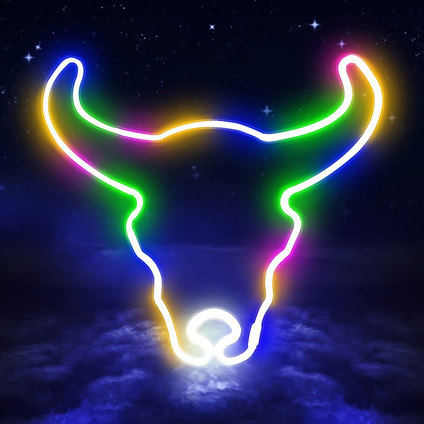 Neon Sign Cute Cow Wall Decoration USB/Battery Powered