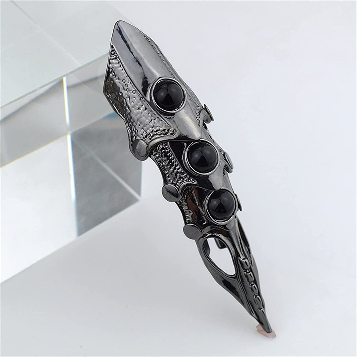 2Pcs Punk Full Claw Finger Ring Set Gothic Adjustable for Men/Women