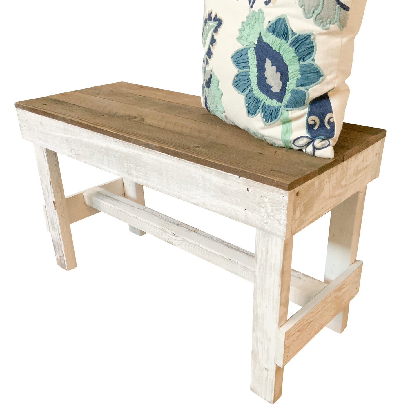 Woven Paths Wood Bench