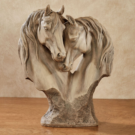Loving Horses Table Sculpture - Horse Statues for Desk