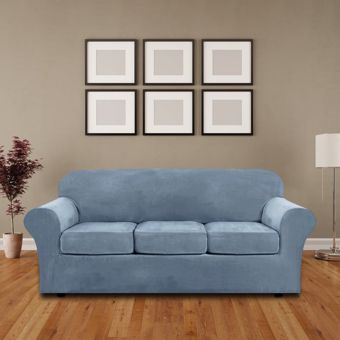 Sofa Covers for 3 Seaters (Base Cover Plus 3 Individual Cushion Covers)