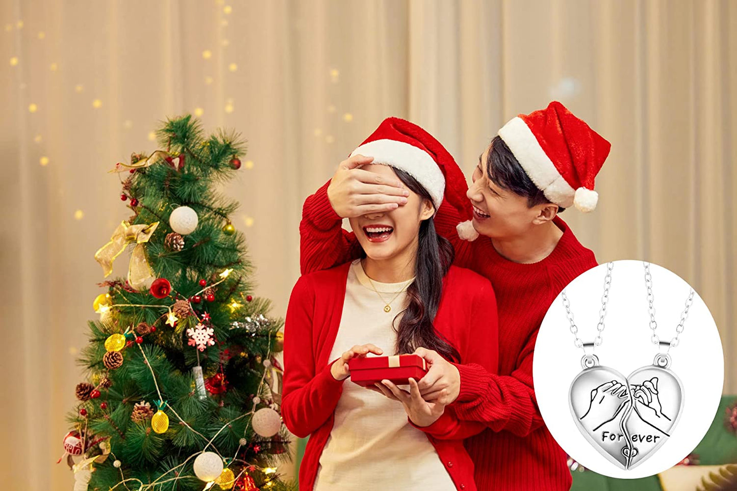 Matching Necklaces for Couples, Pinky Promise Best for Valentines Day Gift