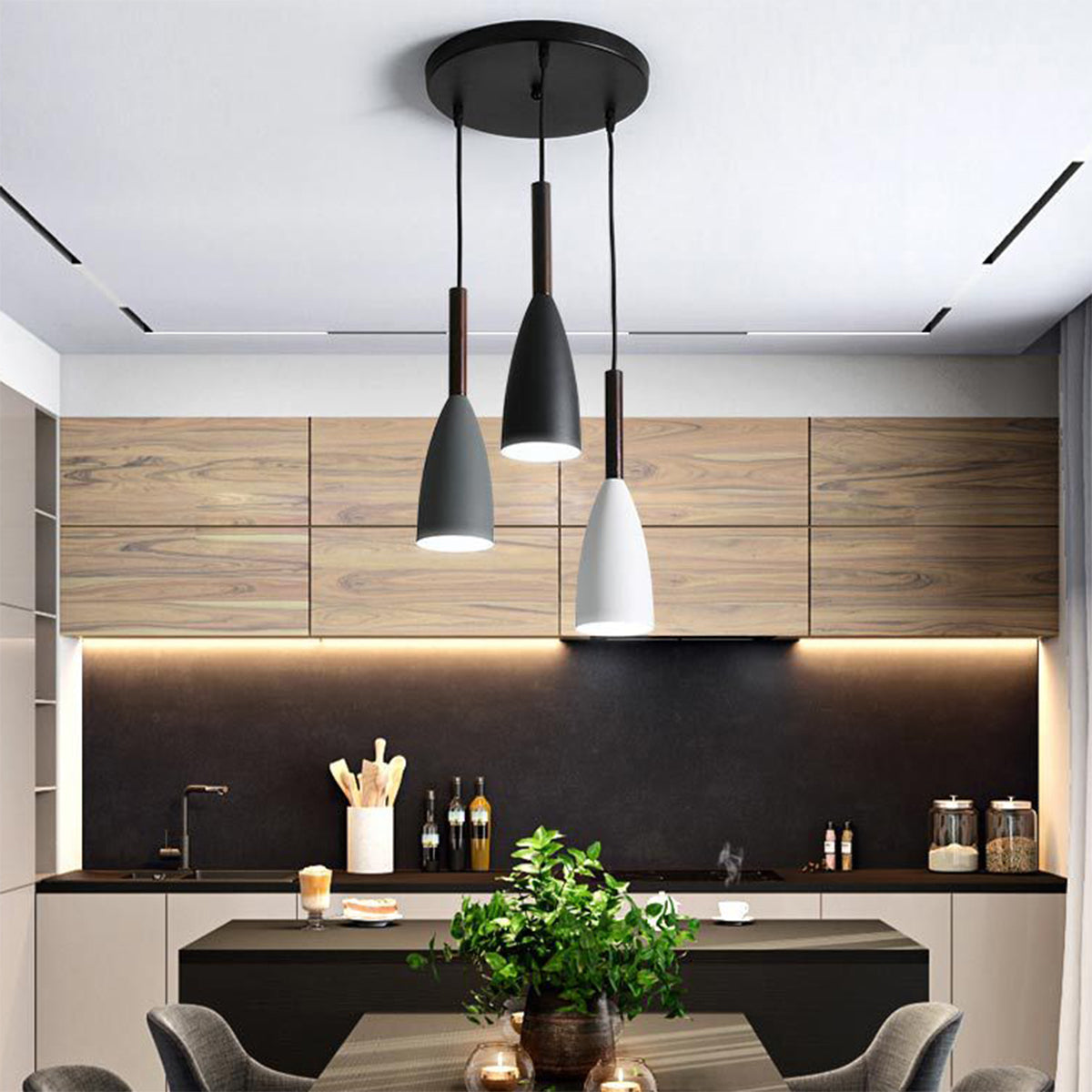 Modern 3-Light Pendant Light Ceiling Lamp