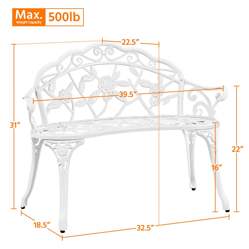 Outdoor Durable Aluminium Garden Bench