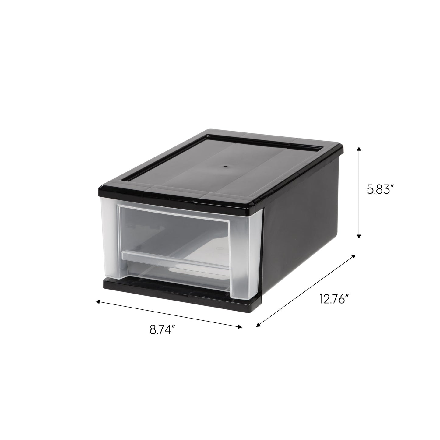 8.75" Wide Plastic Stacking Storage Box w/ Drawer, 4 pack