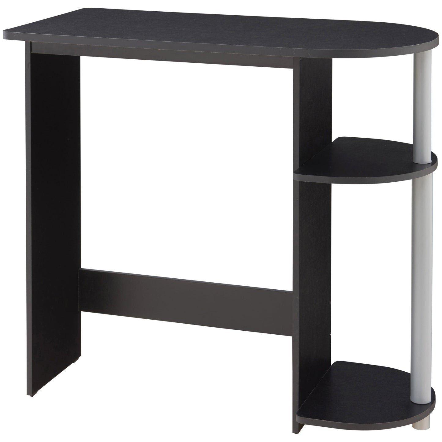 Computer Desk w/ Built-in Shelves, Black