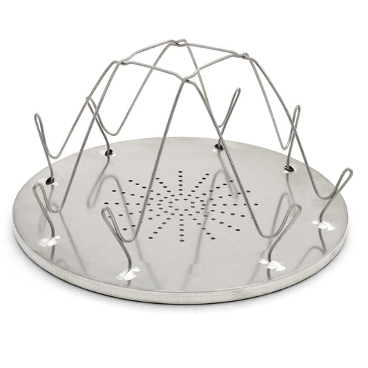 Camp Stove Toaster, 9” Diameter, Steel, Fits Single & 2-Burner Gas Stoves