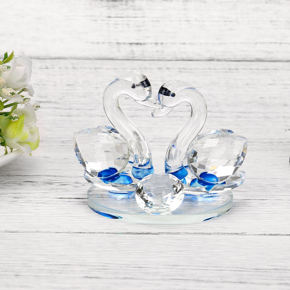 Crystal Swan Wedding Figurine for Home Decoration