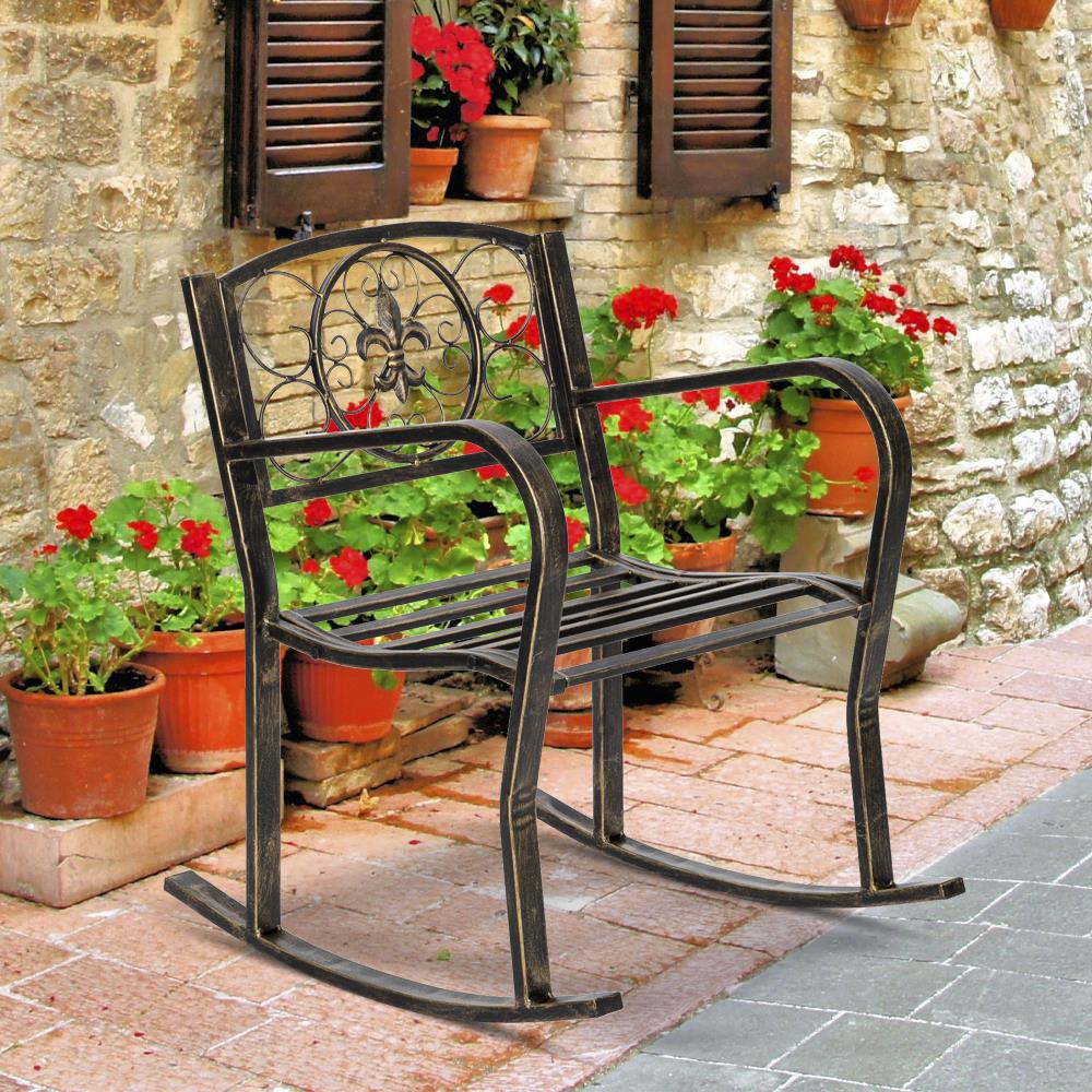 Iron Art Single Rocking Chair