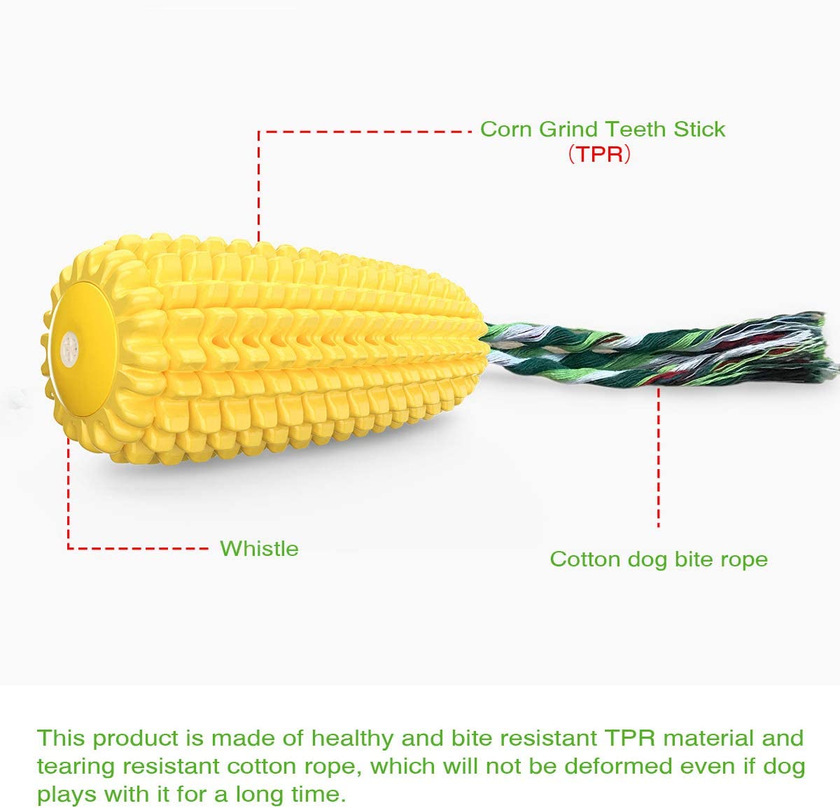 Dog Chew Toys for Aggressive Chewers, Indestructible Tough, Teeth Chew Corn Stick Toy