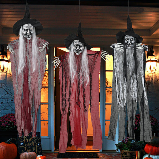 3 Pack Hanging Halloween Skeleton Ghosts Decorations