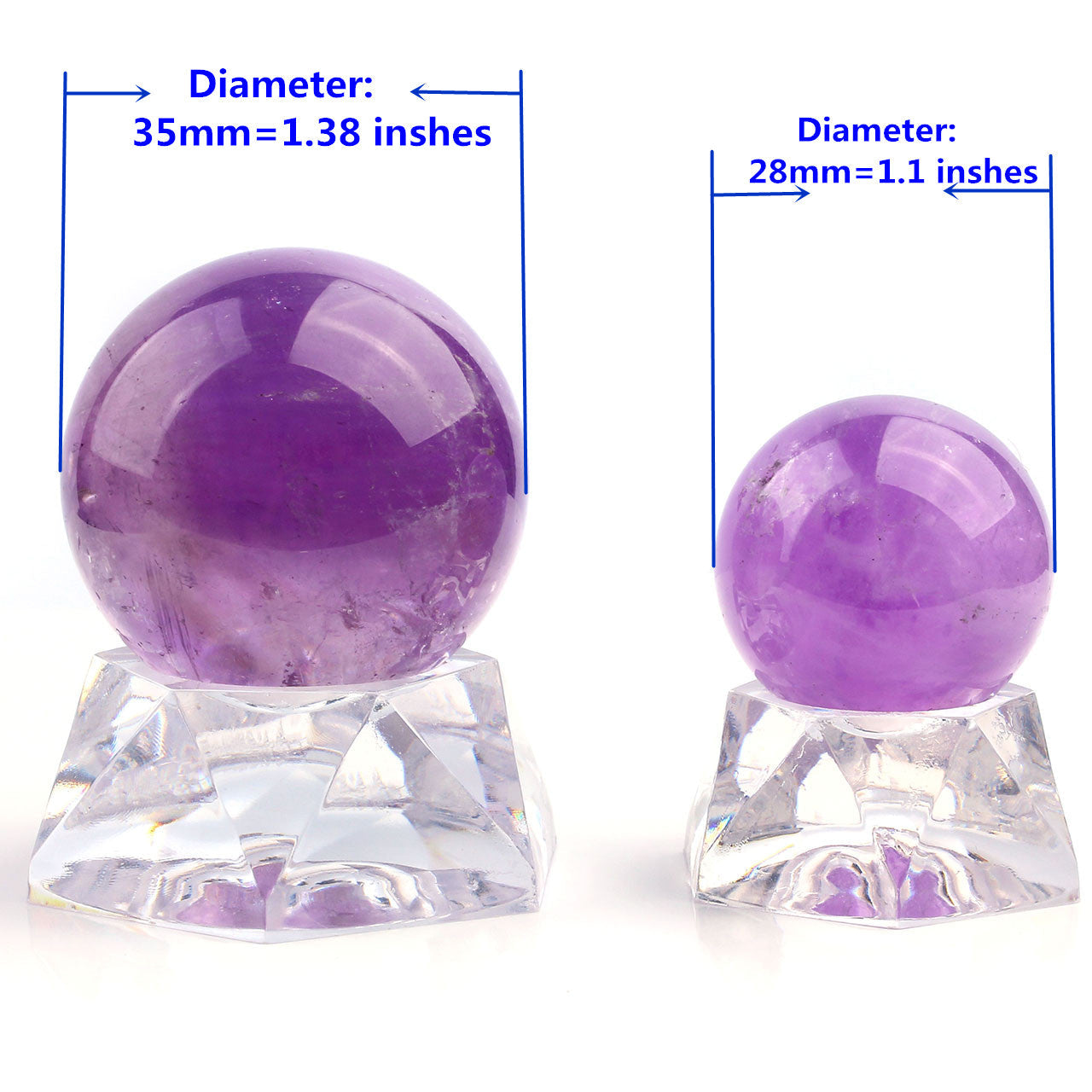 35mm Natural Healing Crystal Gemstone Ball Divination Figurine