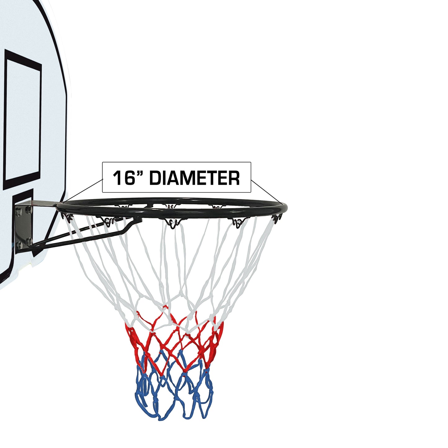 35" Portable Poolside Basketball Hoop w/ Portable Wheeled Base