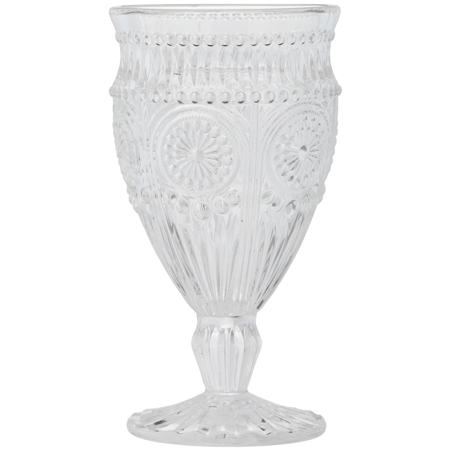 Set of 4 -12-Ounce Footed Glass Goblets