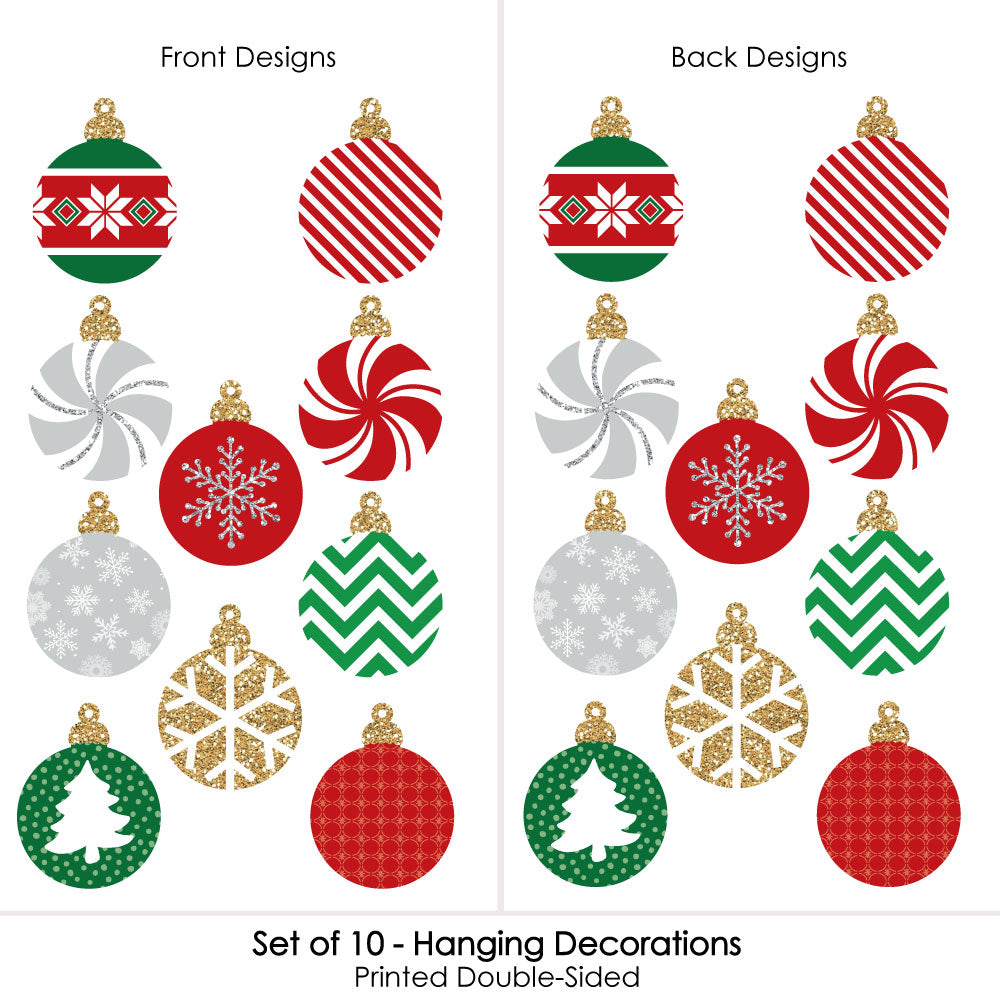 10 Pcs Christmas Hanging Ornaments