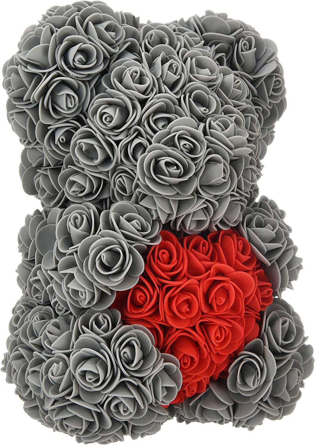 10 inch Gray Rose Bear -Gifts for Women for Valentines Day