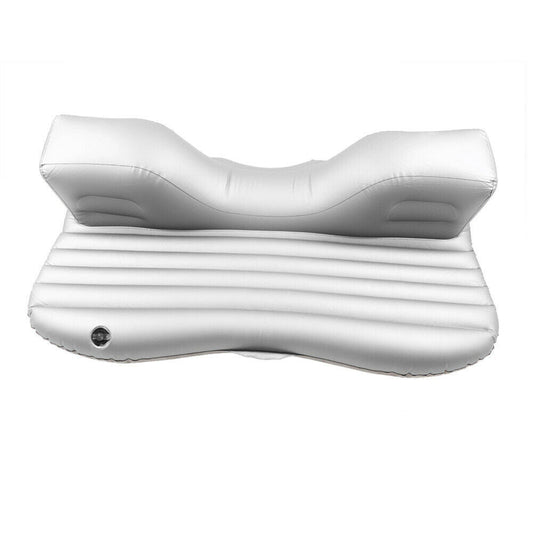 Air Bed Back Seat Pad Sleep Rest Mat Inflatable Travel Car Mattress Pillows Pump-Silver