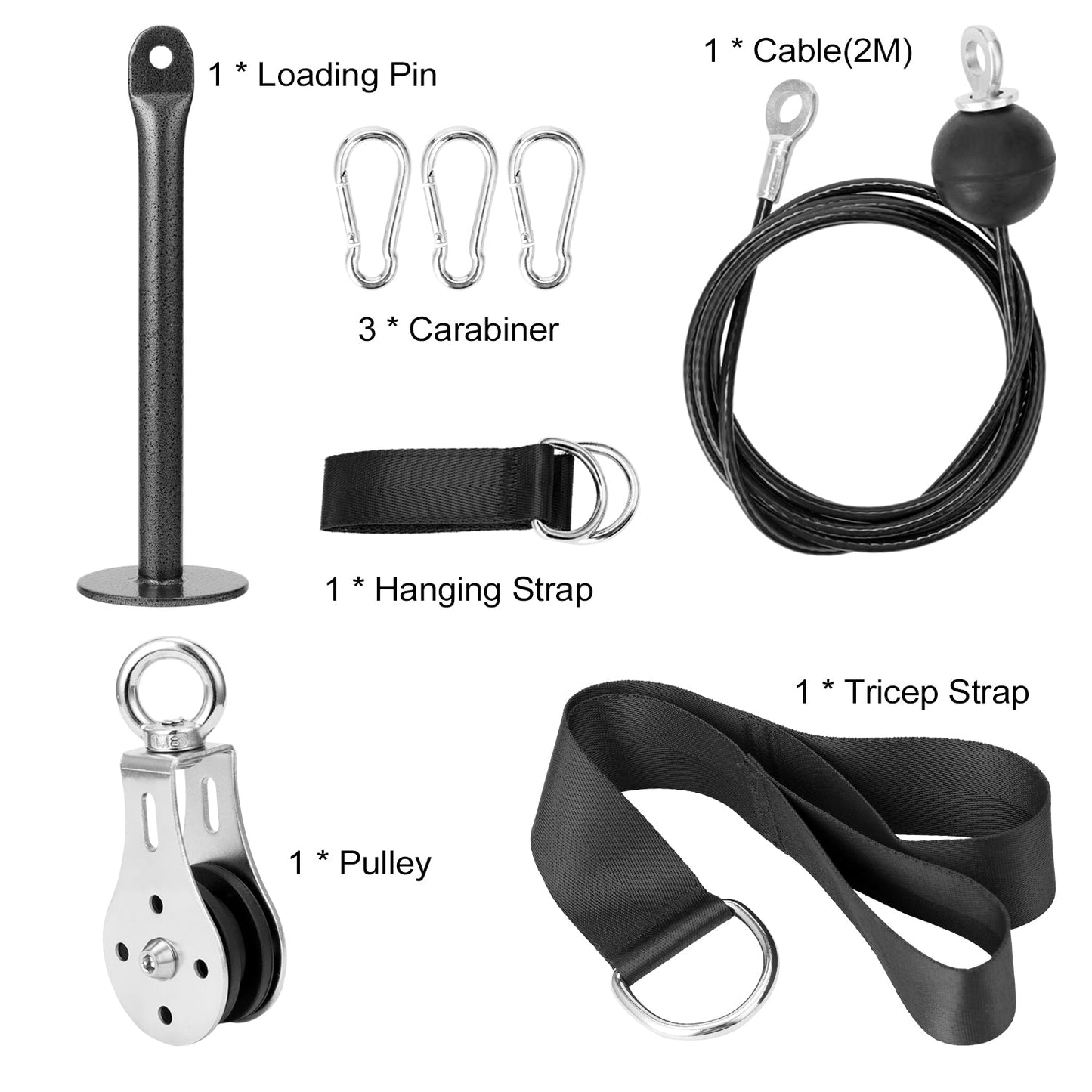DIY Pulley Cable Machine Attachment System Loading Pin Lifting-(A)