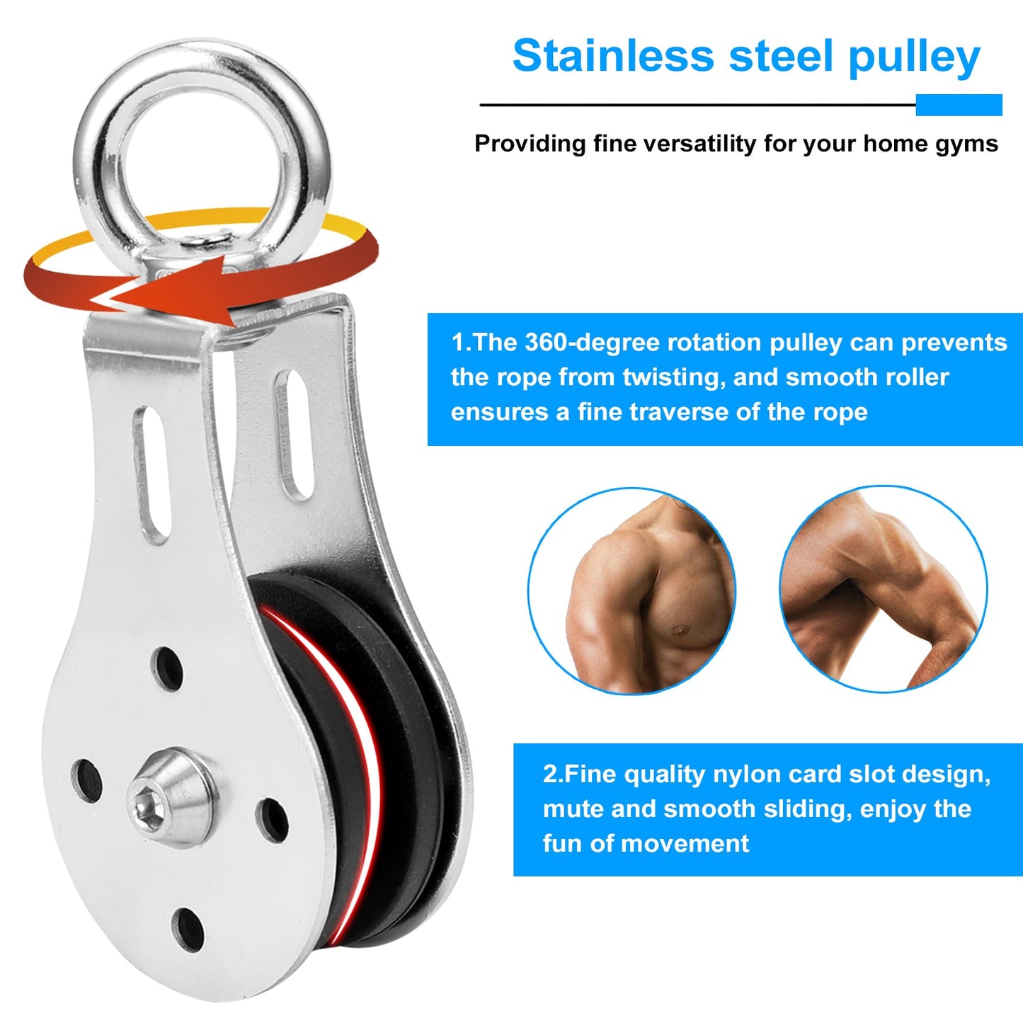 DIY Pulley Cable Machine Attachment System Loading Pin Lifting-(A)