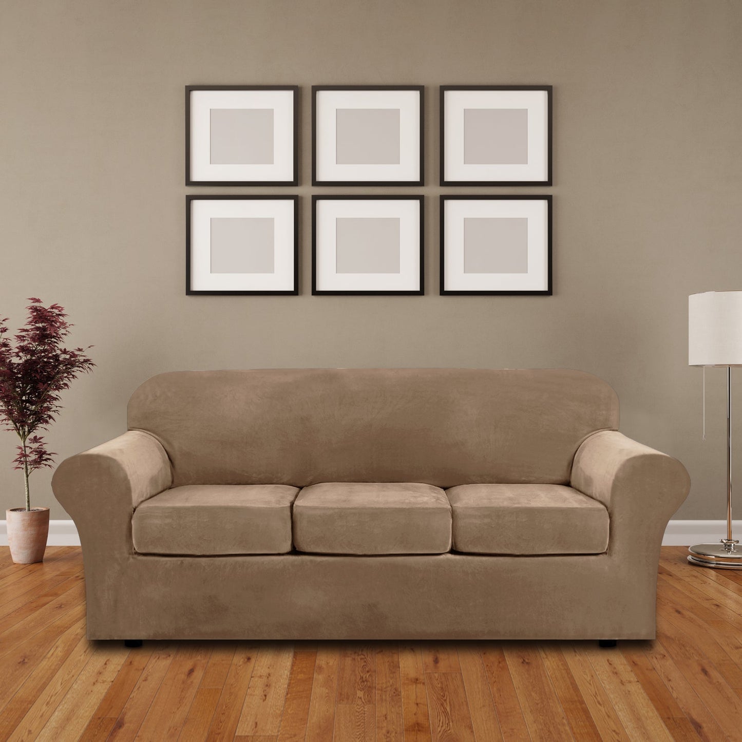 Sofa Covers for 3 Seaters (Base Cover Plus 3 Individual Cushion Covers)