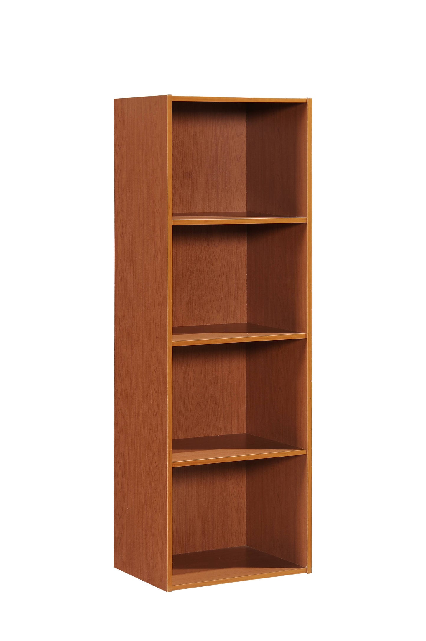 4-Shelf Wood Bookcase, Brown