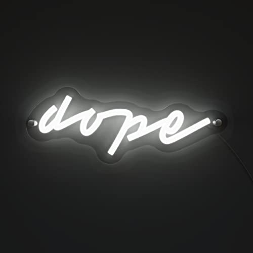 Dope LED Neon Sign – 12” Whites for Wall Decoration