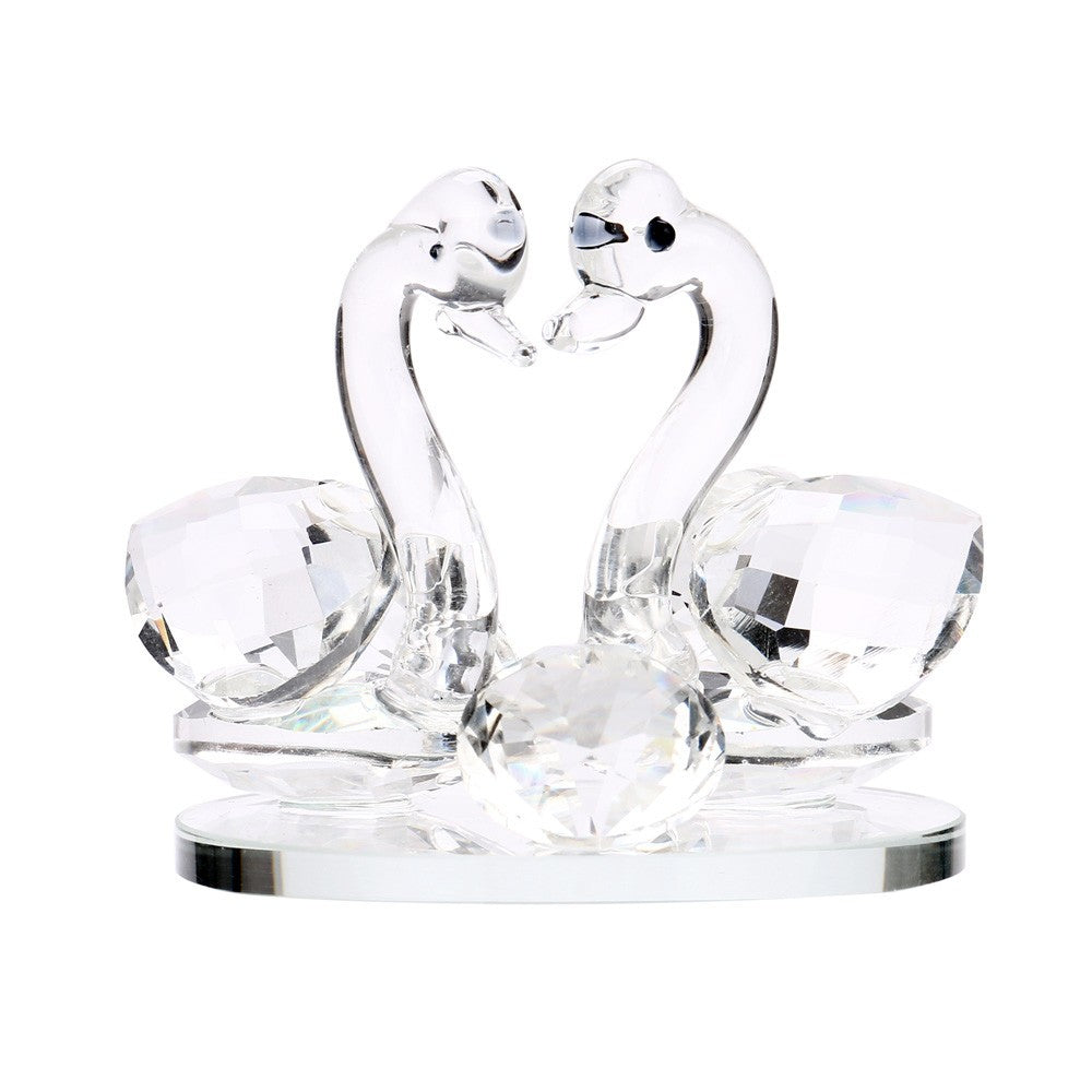 Crystal Swan Wedding Figurine for Home Decoration