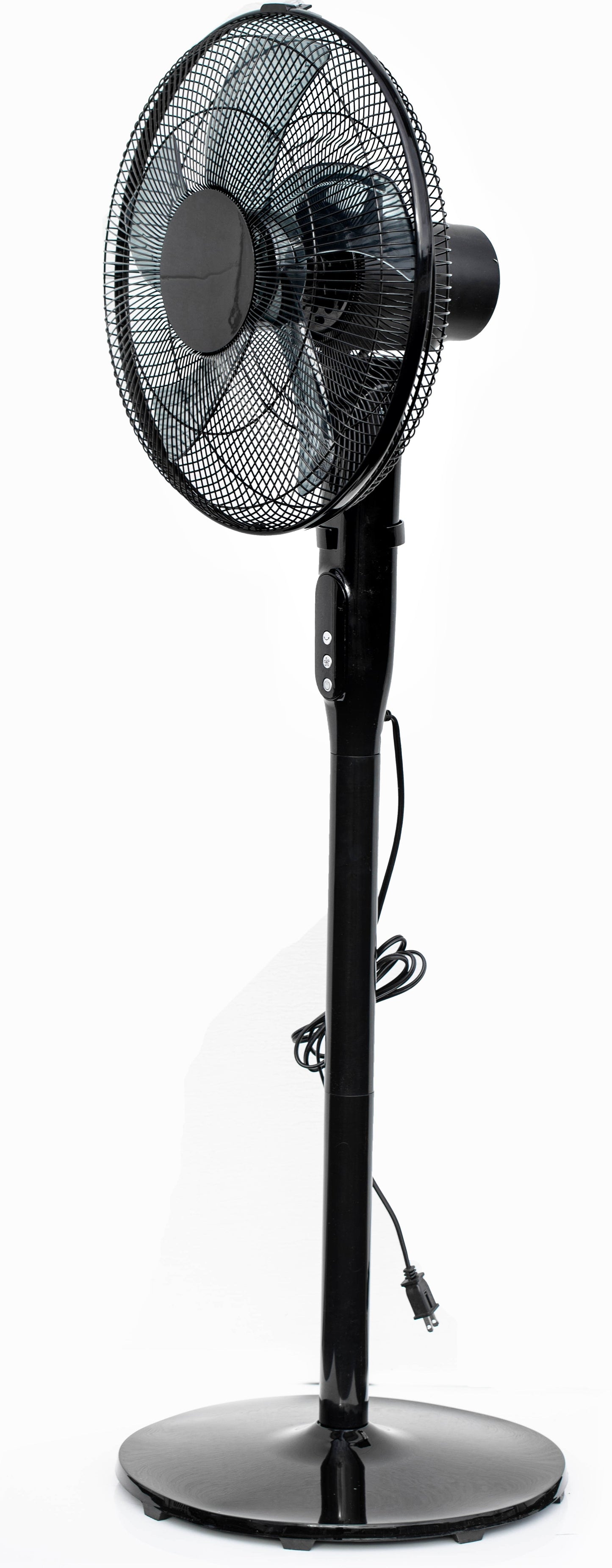 16" 12-Speed Adjustable Height Quiet Pedestal Fan w/ Digital Display & Remote Control