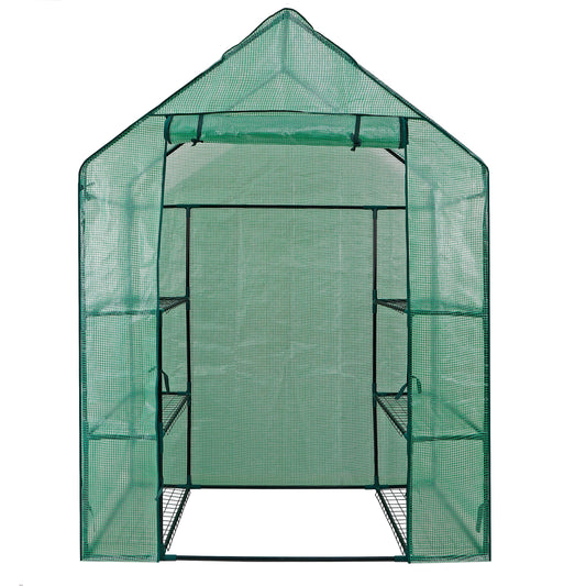 Mini Walk-in Green House Garden 3 Tier 6 Shelves Movable Plant Greenhouse