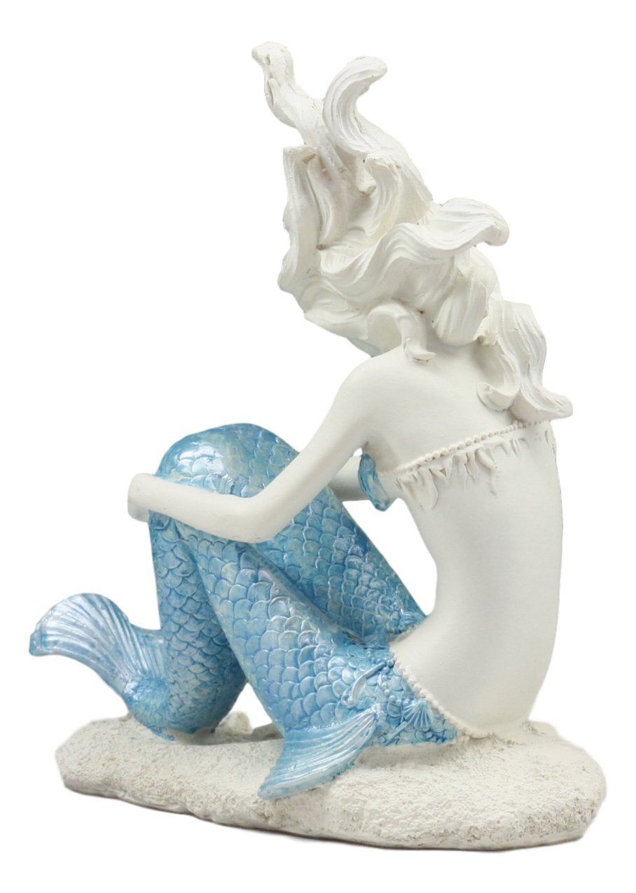 Beautiful Atlantis Goddess Princess Mermaid Sitting Figurine