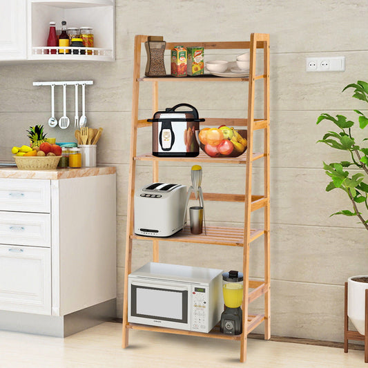 4-Shelf Bamboo Freestanding