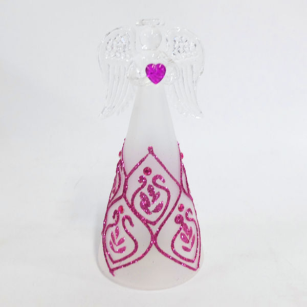 6-inch Glass Birthstone Color Changing Angel Figurine