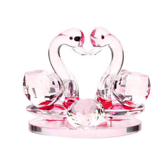 Crystal Swan Wedding Figurine for Home Decoration