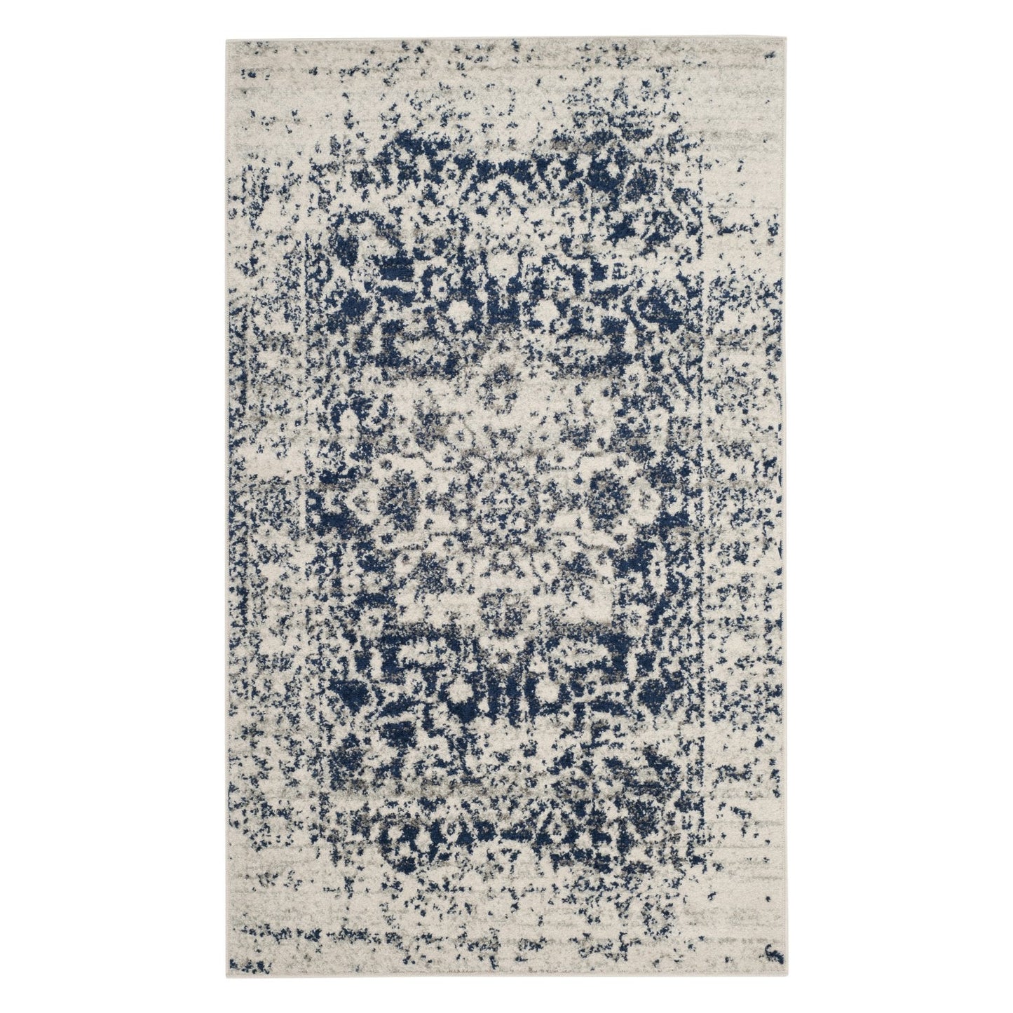 Madison Katina Traditional Area Rug, Cream/Navy, Rectangular  4' x 6'