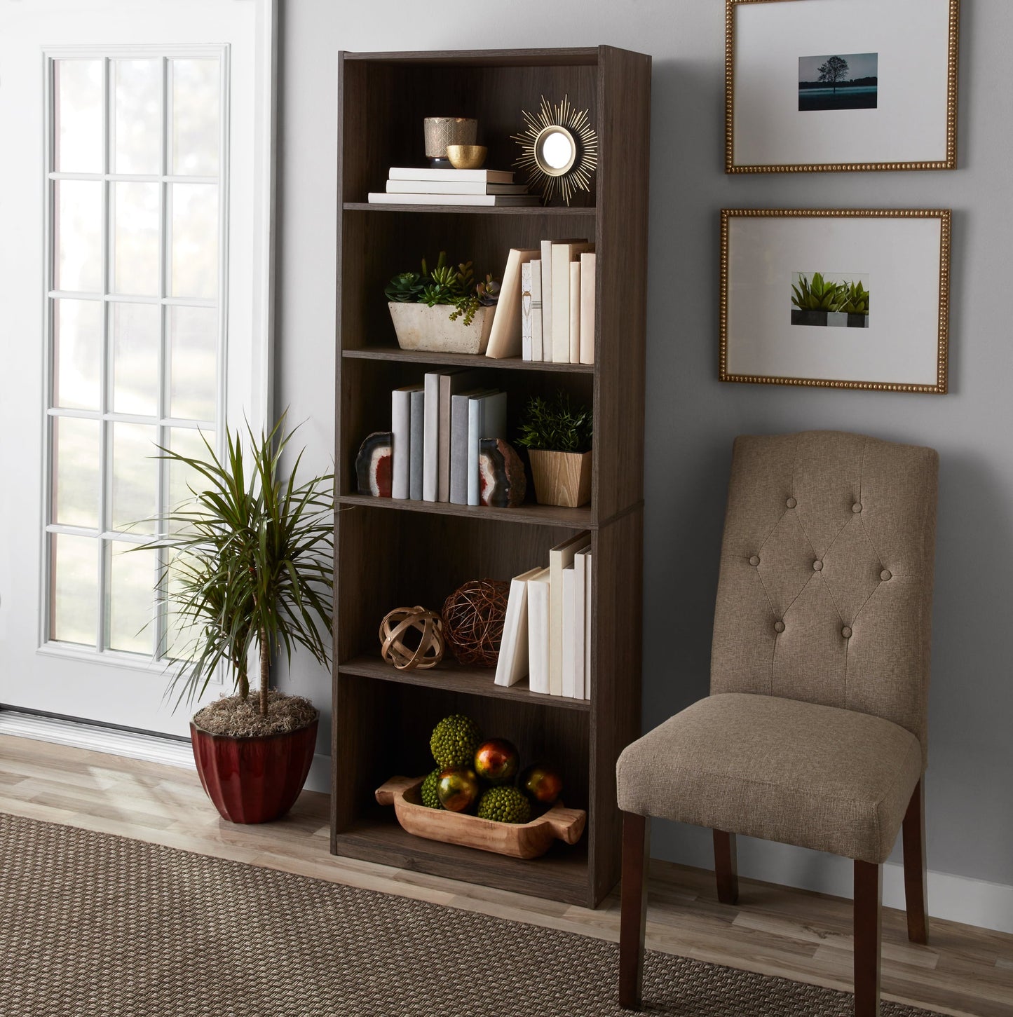 71" 5-Shelf Bookcase with Adjustable Shelves
