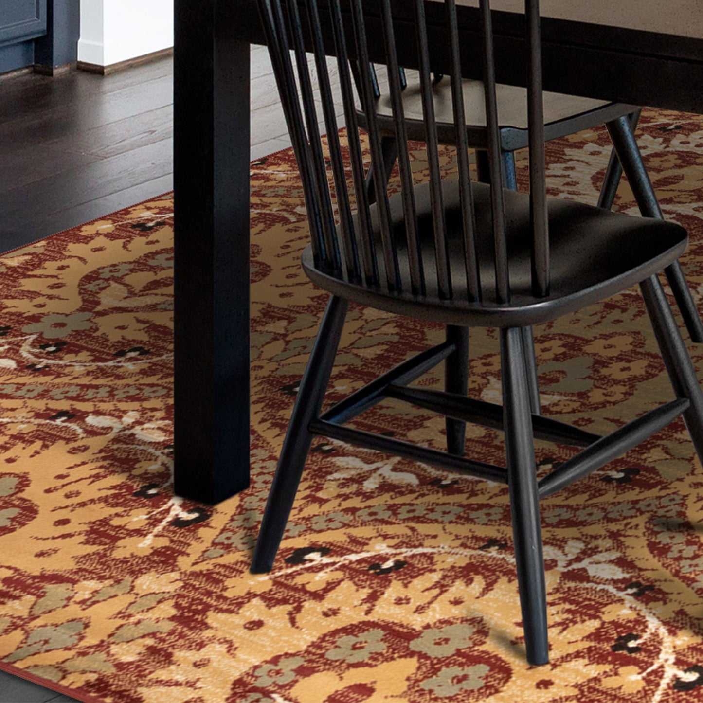 Augusta Oriental Floral Indoor Area Rug, Red, 4' x 6'