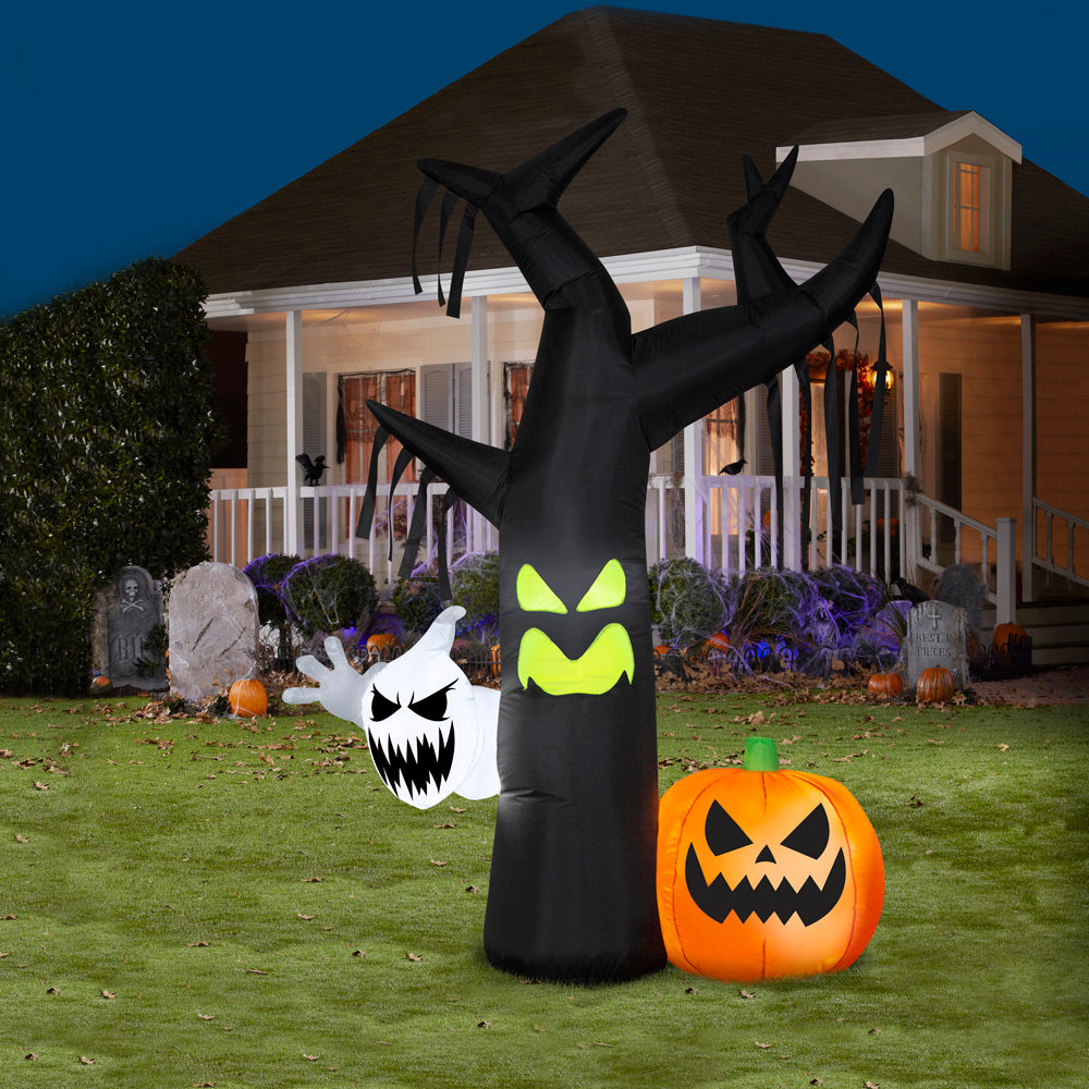 7' Halloween Inflatable Ghostly Tree for Home Decoration