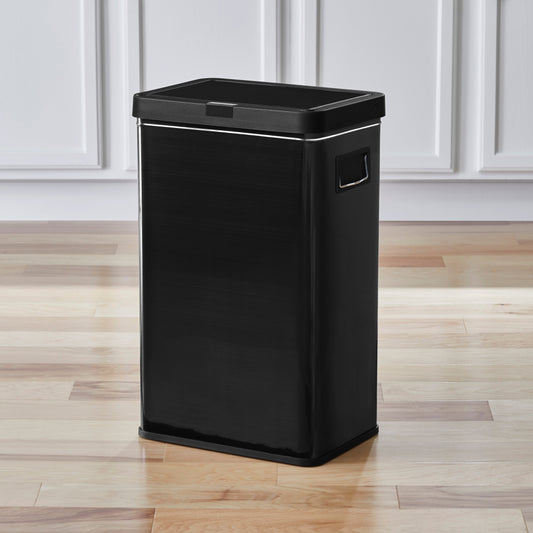 13.7 gal Touchless Dual Sensor Kitchen Garbage Can w/ Stay Open Lid