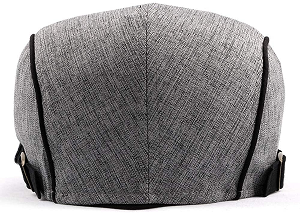 2 Pack Men's Cotton Flat Cap Ivy Gatsby Newsboy Hat (M)