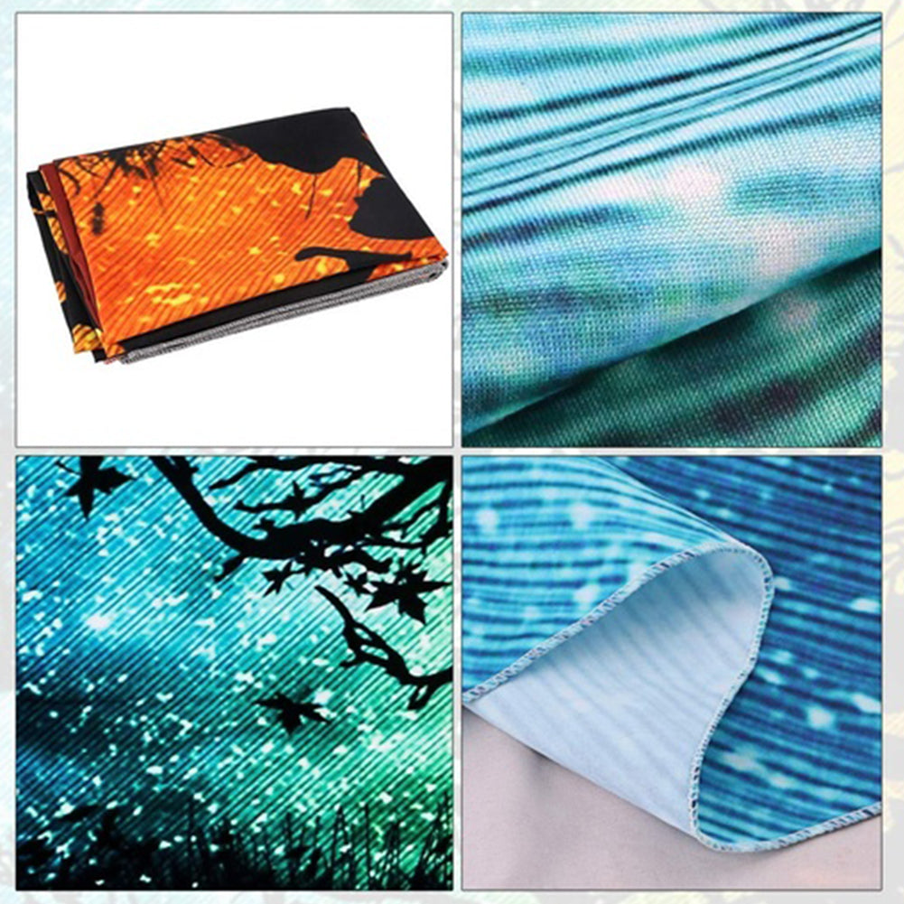 Tree Moon Star Night Sun Day Printed Tapestry for Home Decoration