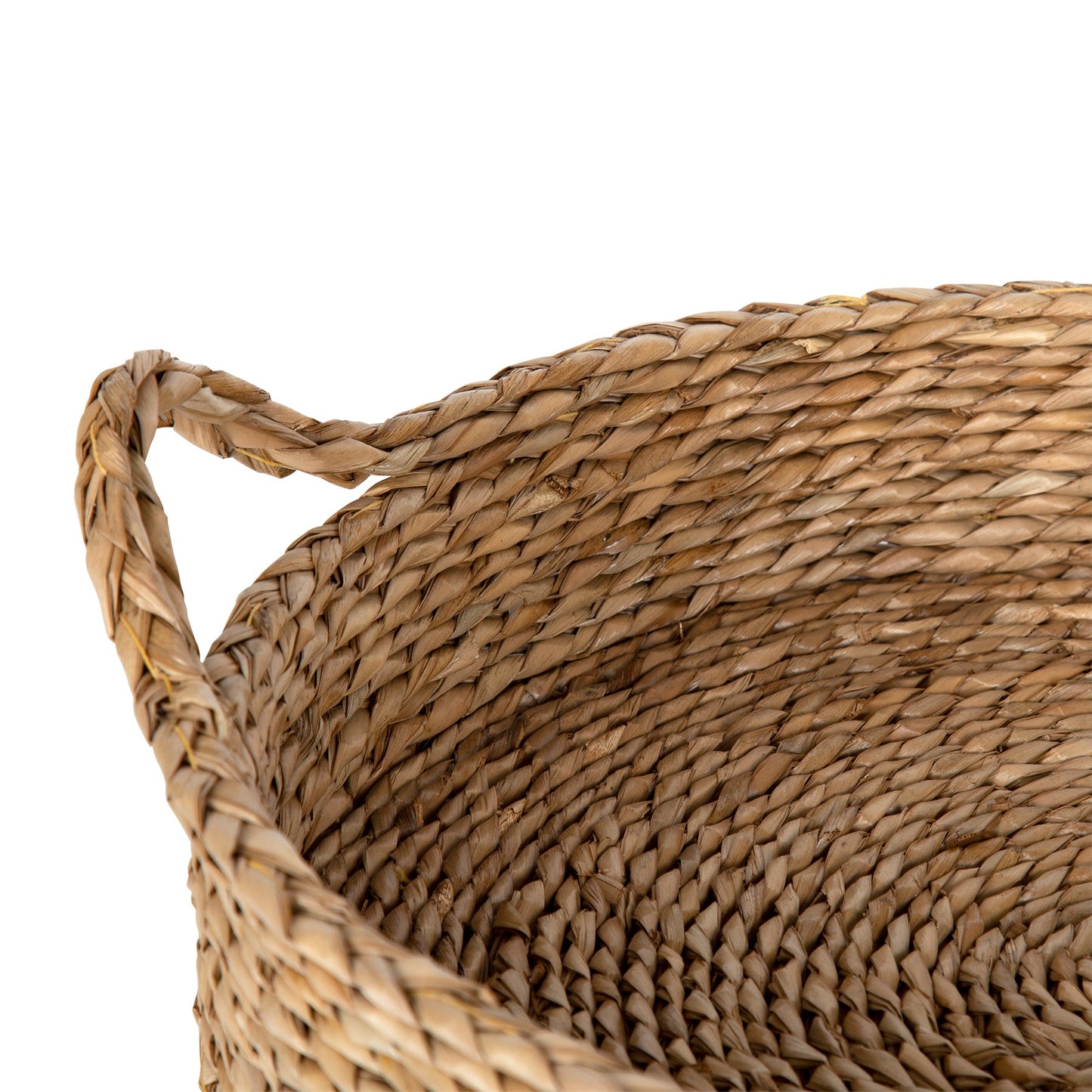 16" Round Natural Colored Water Hyacinth Woven Tray