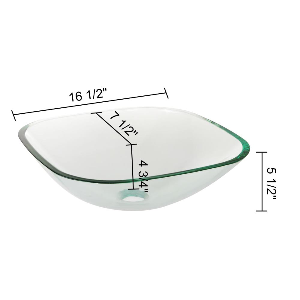 Bathroom Tempered Glass Round Vessel Sink