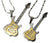 Couple Stainless Steel Guitar Pendant Necklace Set