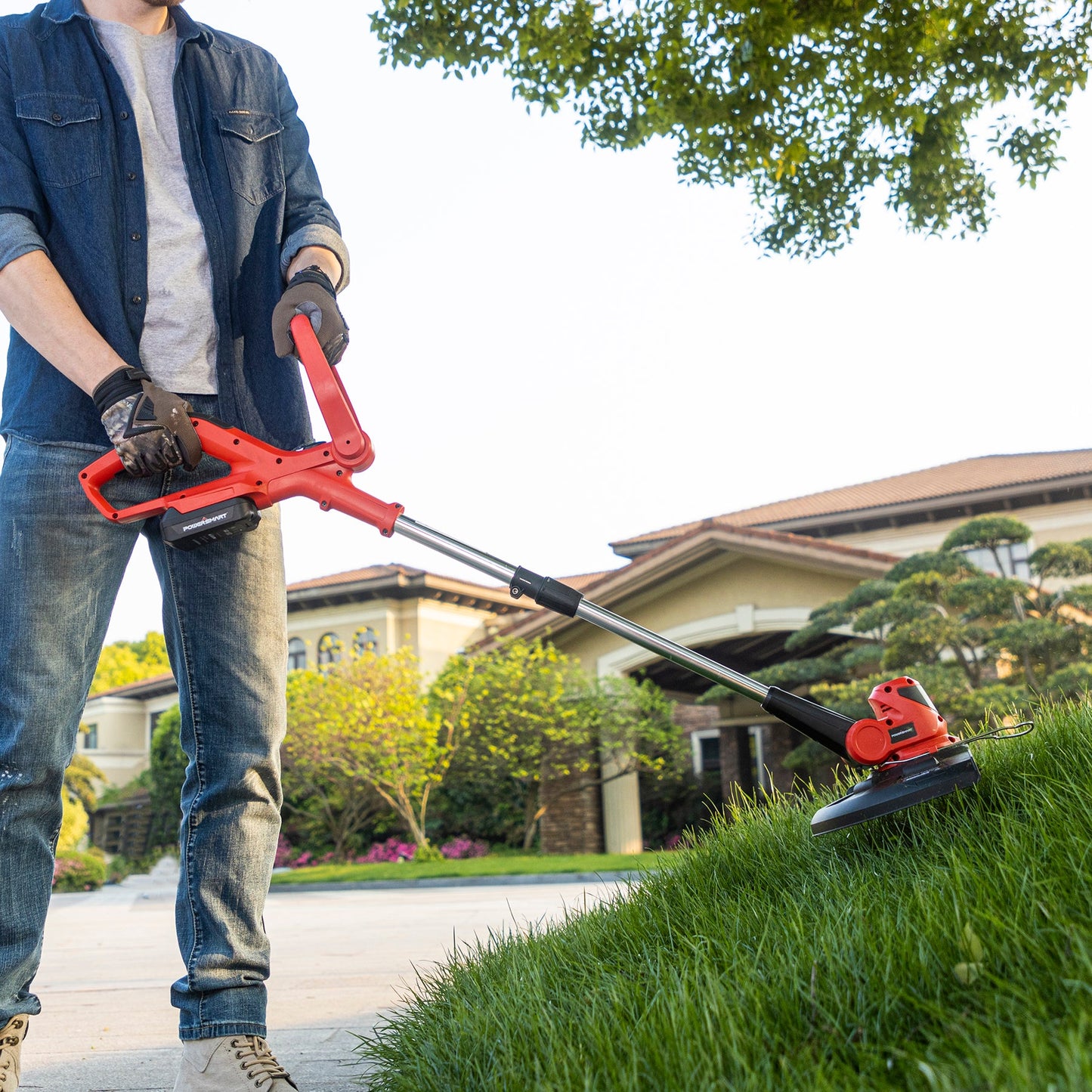 20V 10-inch Cordless String Trimmer, 2 Ah Battery & Charger Included