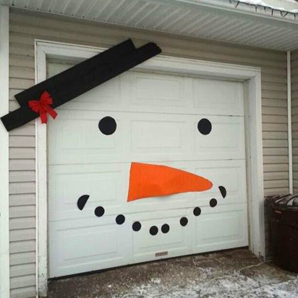 Pack of 16 DIY Christmas Snowman Decoration for Garage/Door